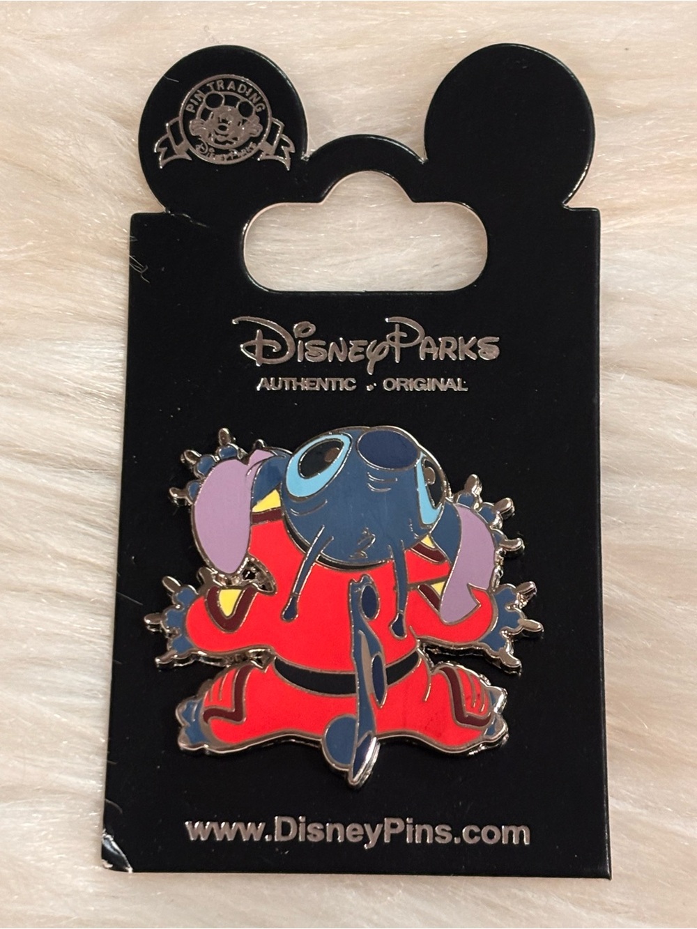 Disney Pin Stitch Crawling in Red Spacesuit Pin
